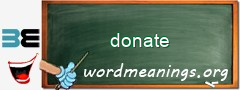 WordMeaning blackboard for donate